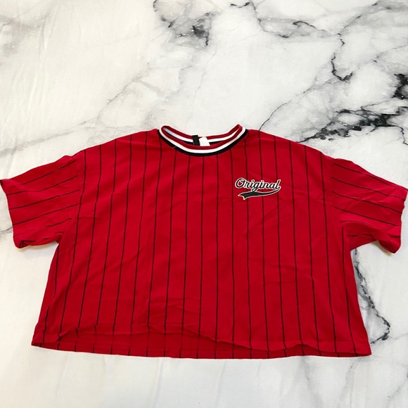 Cropped Baseball Tee - Picture 1 of 5